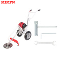 Trolley GX35 Gasoline 4 Stroke Hand Push Grass Cutter Machine Brush Cutter With Wheels